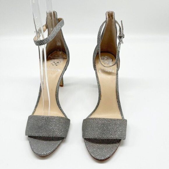 VINCE CAMUTO Court Metallic Ankle Strap Sandals - Picture 4 of 10